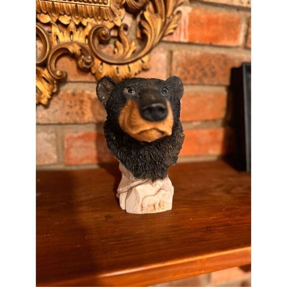1996 Castagna Hand carved Bear Head Statue Bust  Made in Italy - Picture 2 of 9